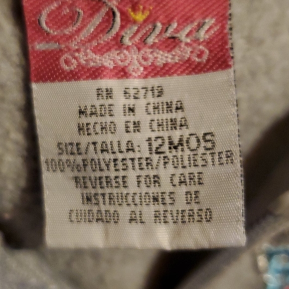 12MOS DIVA BABY GIRL VEST SILVER SHINE - Picture 4 of 8